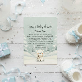 Cold Outside Winter Polar Bear Gender Neutral Bedankkaart