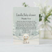 Cold Outside Winter Polar Bear Gender Neutral Bedankkaart (Staand voorkant)