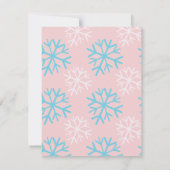 Cold Penguin Snowflakes Winter Birthday Uitnodigin Kaart (Achterkant)