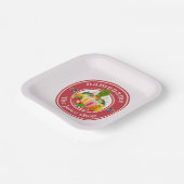 Cold Pressed Juice Smoothies fruitwinkel logo naam Papieren Bordje (Gebogen)