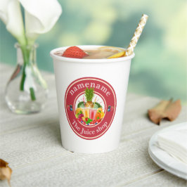 Cold Pressed Juice Smoothies fruitwinkel personeel Papieren Bekers