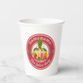 Cold Pressed Juice Smoothies fruitwinkel personeel Papieren Bekers (Voorkant)