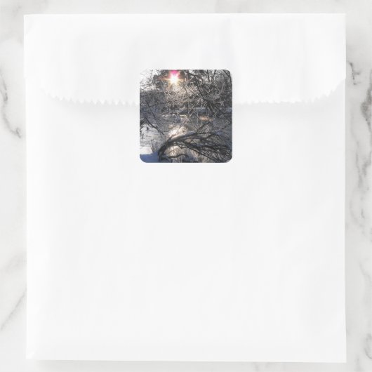 Cold River Hafren Vierkante Sticker (Tas)