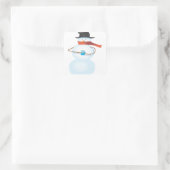 Cold Snowman Vierkante Sticker (Tas)