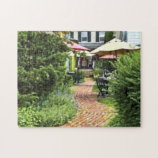 Cold Spring NY - Buiten dineren op de patio Legpuzzel (Horizontaal)