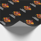 Cold Turkey Funny Animal Pun Dark BG Cadeaupapier (Hoek)