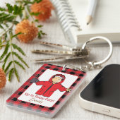 Cold Weather Cruise Funny Snow Joke Cartoon Sleutelhanger (Voorkant Rechts)