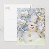 Cold Winter Snowman Briefkaart (Voorkant / Achterkant)