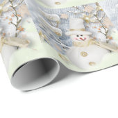 Cold Winter Snowman Cadeaupapier (Rol Hoek)