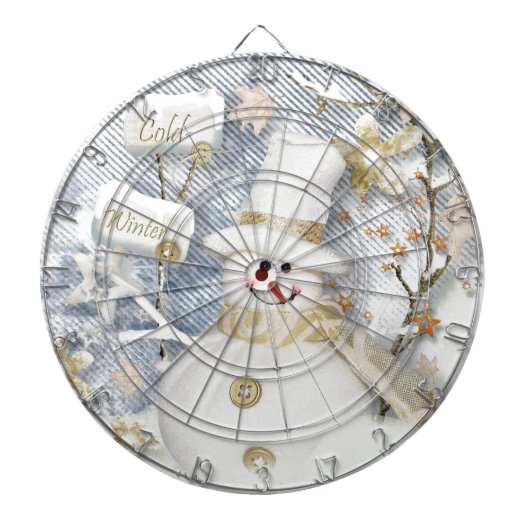 Cold Winter Snowman Dartbord (Voorkant)