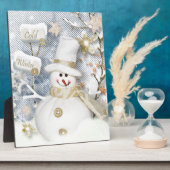 Cold Winter Snowman Fotoplaat (Zijkant)