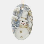 Cold Winter Snowman Keramisch Ornament (Rechts)