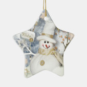 Cold Winter Snowman Keramisch Ornament (Rechts)