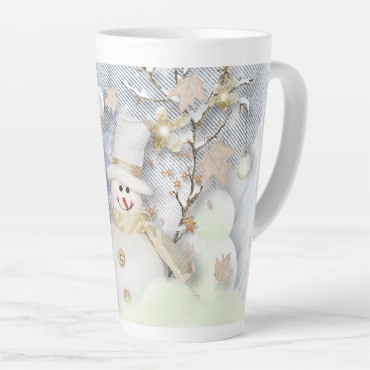 Cold Winter Snowman Latte Mok (Rechterhoek)