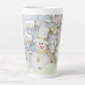 Cold Winter Snowman Latte Mok (Voorkant)
