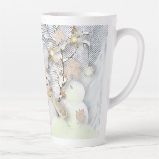 Cold Winter Snowman Latte Mok (Rechts)