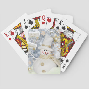 Cold Winter Snowman Pokerkaarten