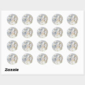 Cold Winter Snowman Ronde Sticker (Vel)