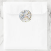 Cold Winter Snowman Ronde Sticker (Tas)