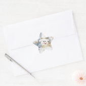 Cold Winter Snowman Ster Sticker (Envelop)