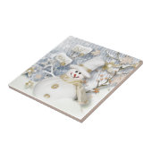 Cold Winter Snowman Tegeltje (Zijkant)