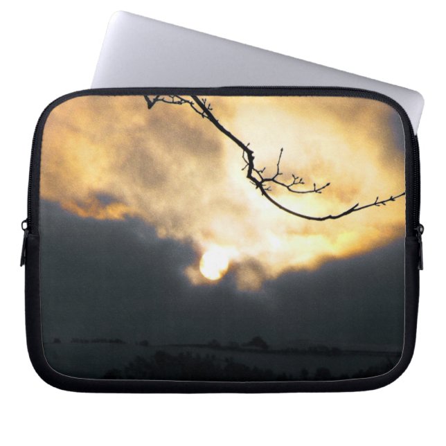 Cold Winter Sunrise Laptop Sleeve (Voorkant)