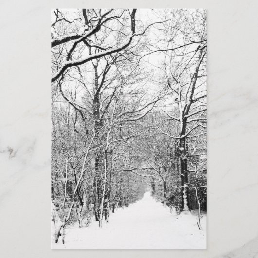 Cold Winter Woodland Briefpapier (Voorkant)