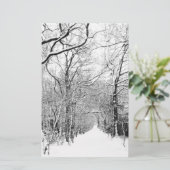 Cold Winter Woodland Briefpapier (Staand voorkant)