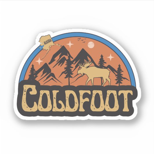 Coldfoot, Alaska Sticker (Voorkant)