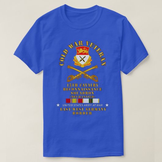 ColdVet 15th Cavalry Recon Squadron EW Duitsland w T-shirt (Design voorkant)