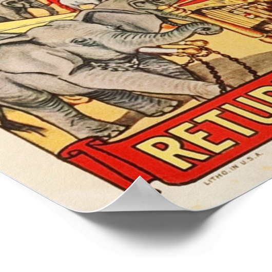 Cole Bros Circus geeft Home Poster (Hoek)