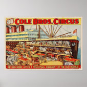 Cole Bros Circus geeft Home Poster (Voorkant)