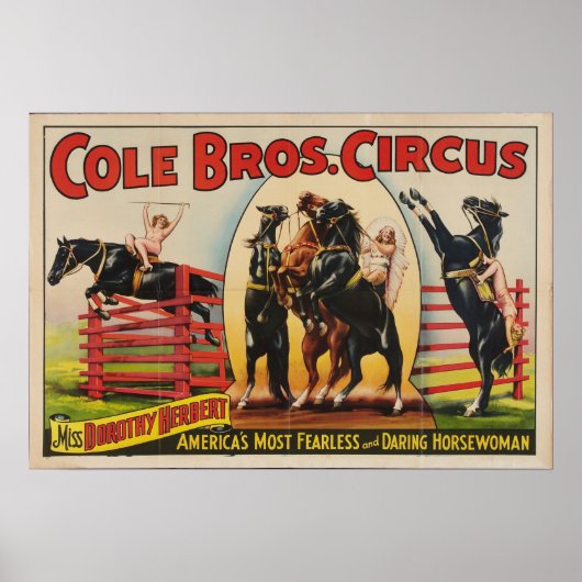 Cole Brothers, 1930s Circus Poster (Voorkant)