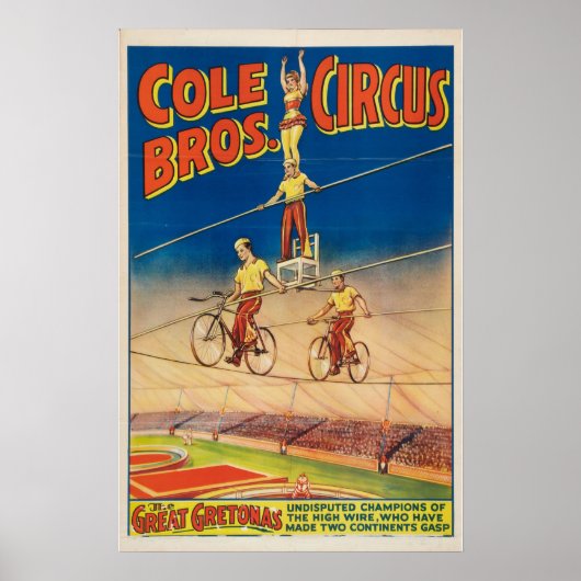 Cole Brothers Circus Poster (Voorkant)