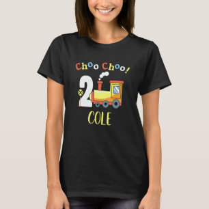 Cole Choo Choo Twee trein 2e verjaardag draaien 2 T-shirt