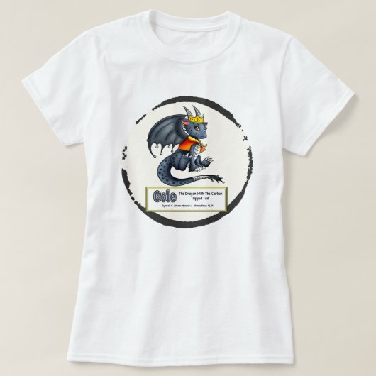 Cole de Carbon Elemental Dragon T-shirt (Design voorkant)