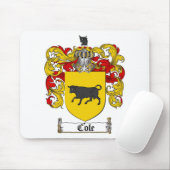 COLE FAMILY CREST - COLE COAT OF ARMS MUISMAT (Met muis)
