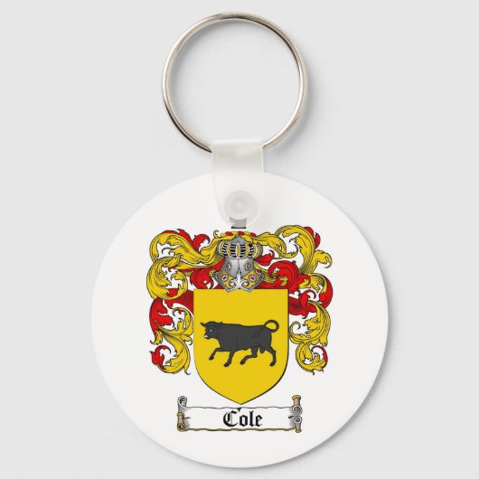 COLE FAMILY CREST - COLE COAT OF ARMS SLEUTELHANGER (Voorkant)