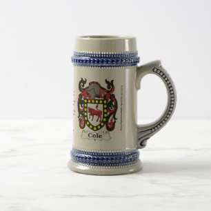 Cole Family Crest Stein Bierpul