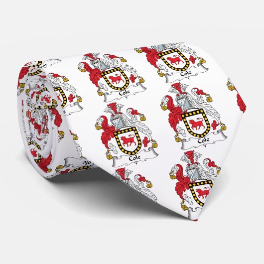 Cole Family Crest Stropdas (Opgerold)