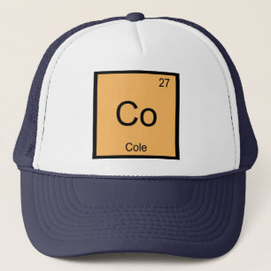 Cole Naam Chemie Element Periodiek Systeem Trucker Pet