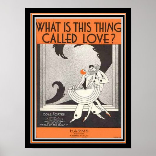 Cole Porter Art Deco Sheet Music 12 x 16 Print (Voorkant)