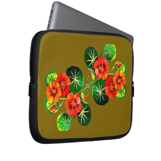 coleção Flores do Brasil capuchinha,  Laptop Sleeve (Voorkant Rechts)