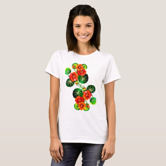 coleção Flores do Brasil capuchinha,  T-shirt (Voorkant volledig)