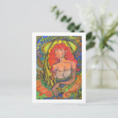 Colectible Starlet Mermaid met Halo - Briefkaart (Staand voorkant)