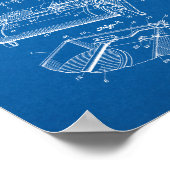 Coleman Camp Stove Patent - Blauwdruk Poster (Hoek)