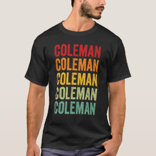 Coleman County Texas Rainbow Text Design T-shirt
