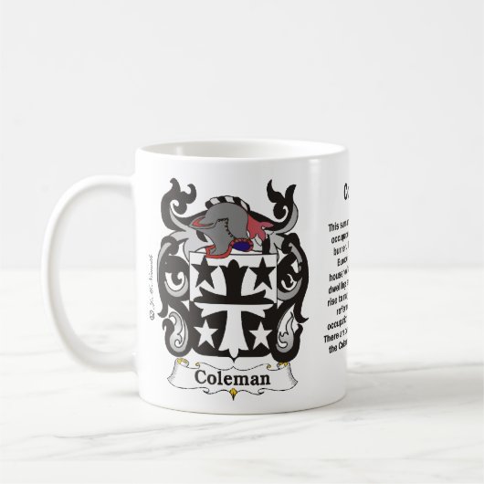 Coleman Family Crest op een mok (Links)