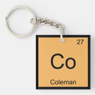 Coleman Naam Chemie Element Periodiek Systeem Sleutelhanger