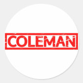 Coleman Stamp Ronde Sticker (Voorkant)